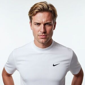 Nike Dri-FIT ADV Tiger Woods Men's Mock-Neck Golf Polo Shirt Size M